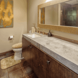 white granite countertops in a bathroom