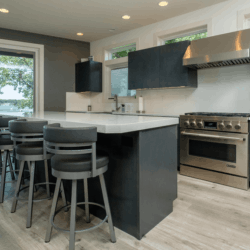 black and white custom kitchen cabinents