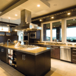 dark brown beautiful kitchen